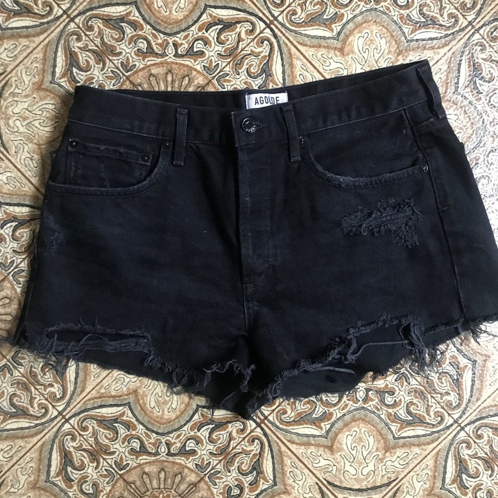 AGOLDE Parker black shorts